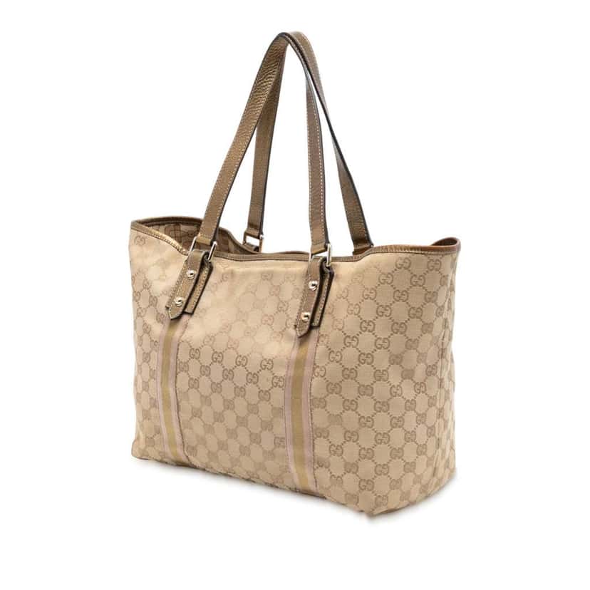 Gucci GG Canvas Jolicoeur Tote Brown Canvas Very good condition - Back View