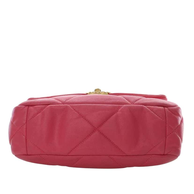 Chanel Medium Lambskin 19 Flap Pink Leather Good condition - Box View