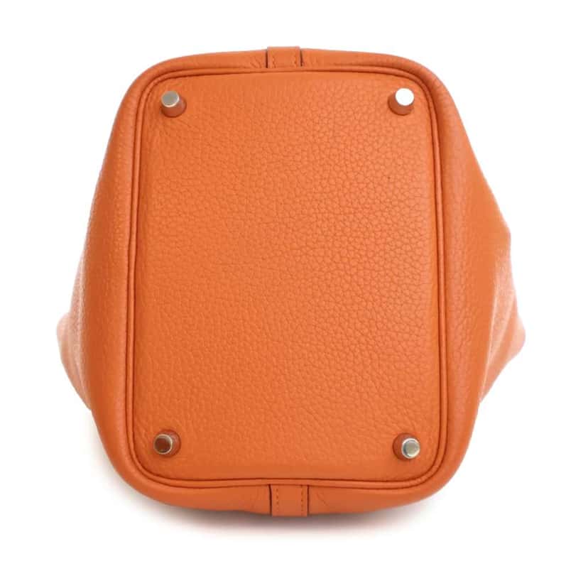 Hermès Clemence Picotin Lock 18 Orange Leather Good condition - Inside View