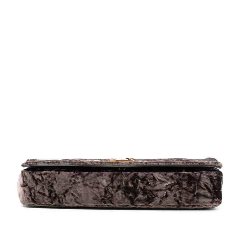 Saint Laurent Crushed Velvet Monogram Kate 99 Tassel Bag Brown Velvet Good condition - Inside View