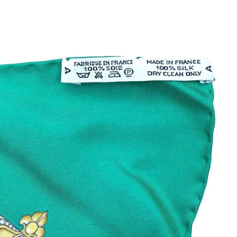 Hermès Les Tambours Silk Scarf Blue Silk Good condition - Box View