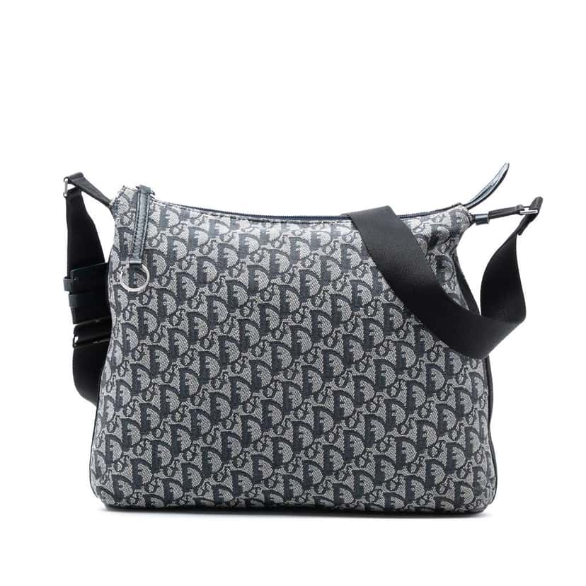 Dior Diorissimo Trotter Canvas Crossbody Blue Canvas Very good condition - Front View