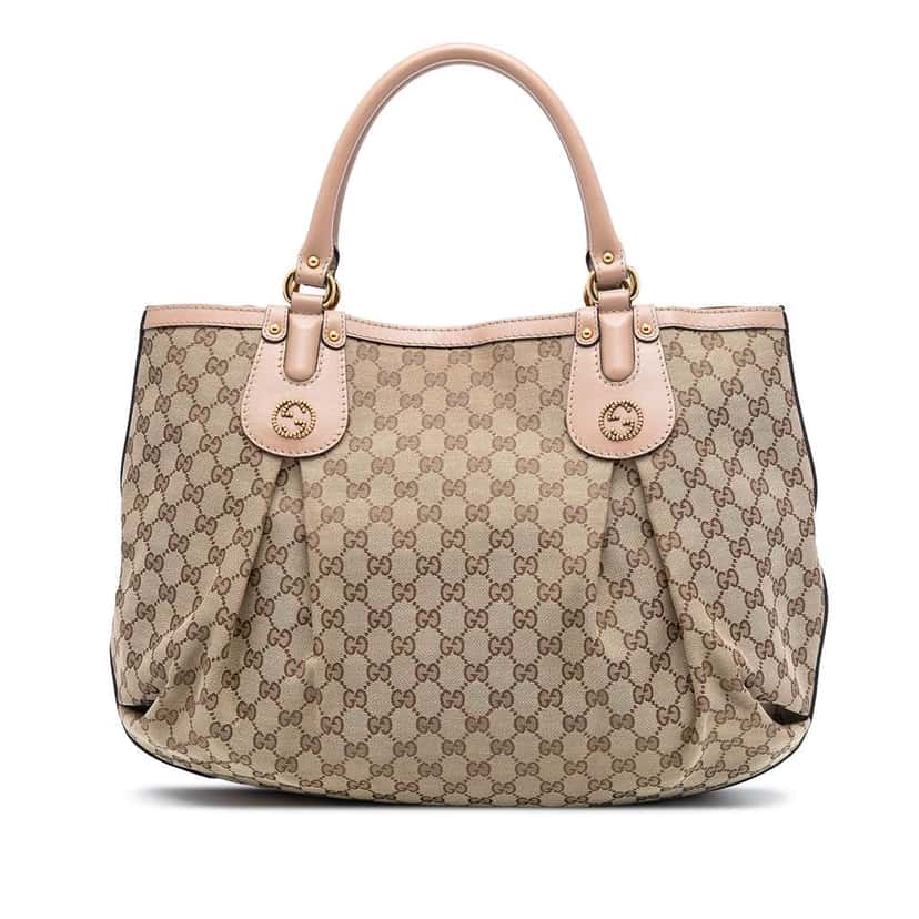 Gucci Large GG Canvas Scarlett Tote Brown Canvas Good condition - Front View