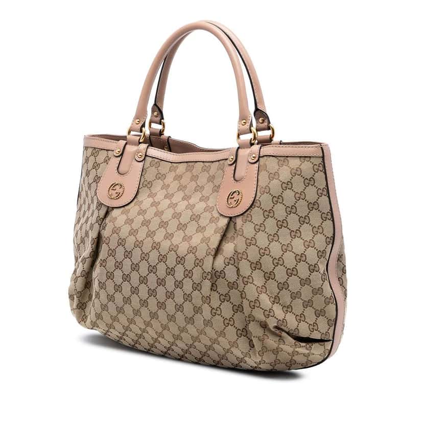Gucci Large GG Canvas Scarlett Tote Brown Canvas Good condition - Back View