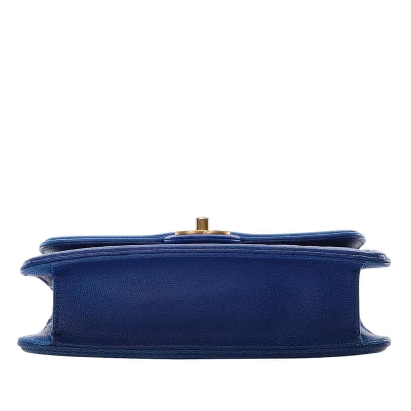 Chanel Small Quilted Caviar Sunset On The Sea Flap Blue Leather Good condition - Box View