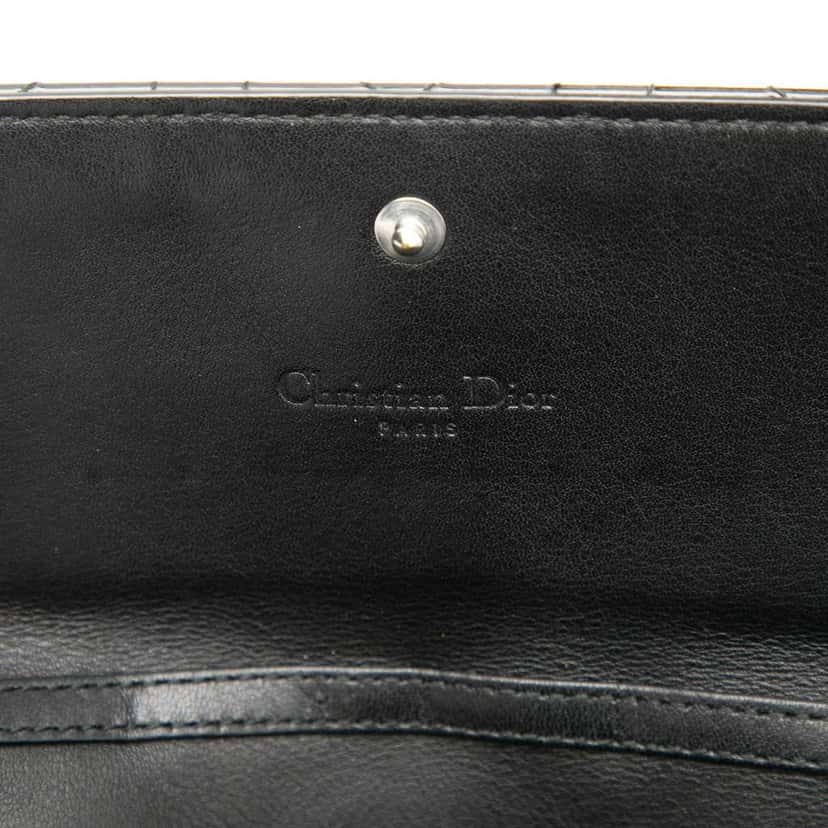 Dior Patent Cannage Lady Dior Wallet On Chain Black Leather Good condition - Box View