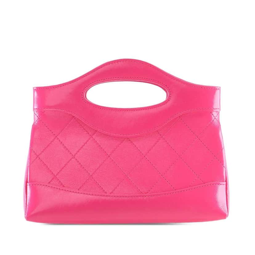 Chanel Nano Shiny Aged Calfskin 31 Shopping Bag Pink Leather Good condition - Inside View