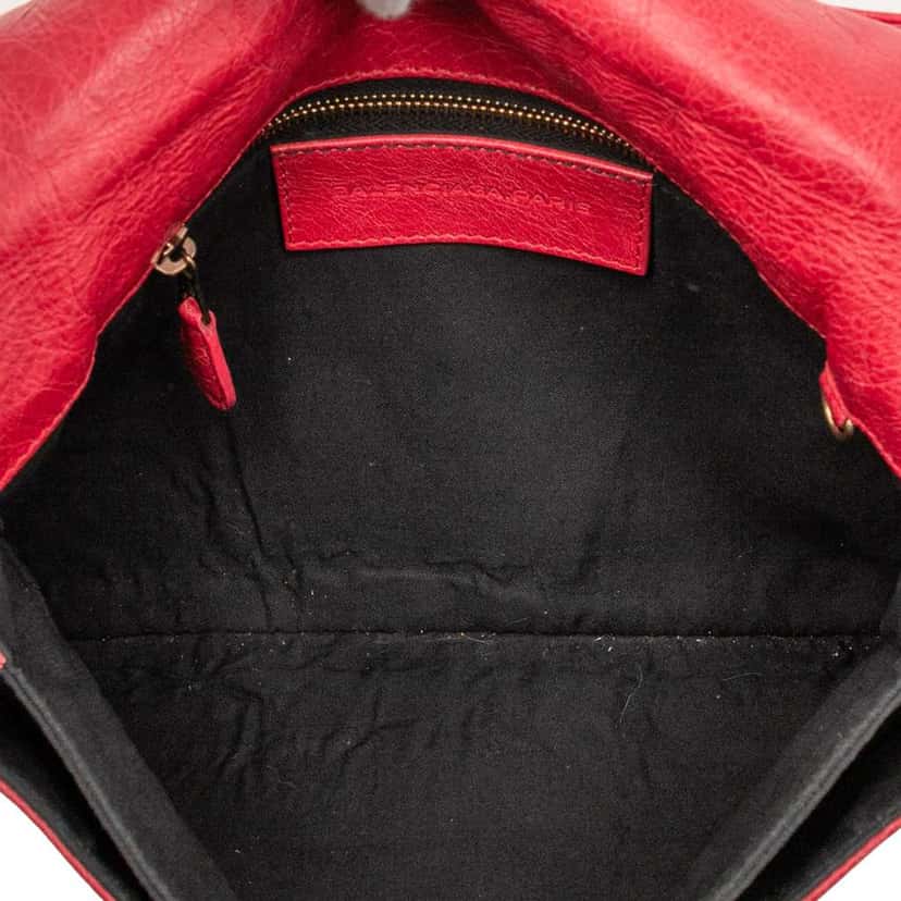 Balenciaga Lambskin Motocross Giant 12 Envelope Clutch Red Leather Good condition - Model View