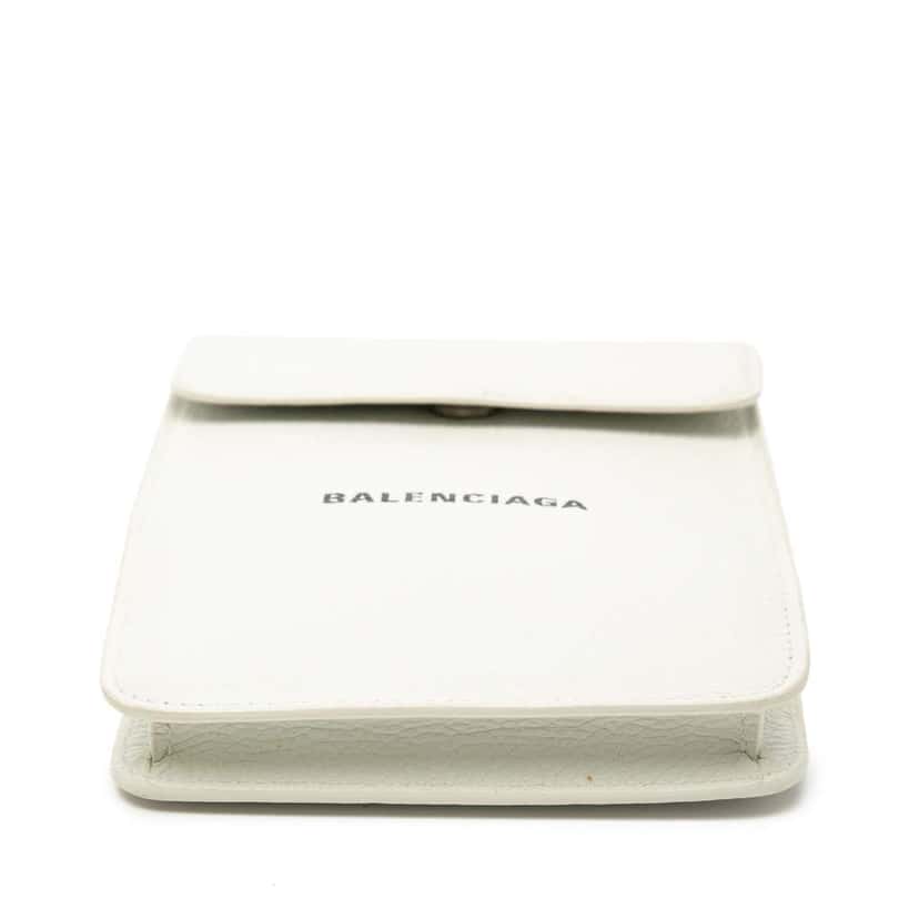 Balenciaga Leather Cash Phone and Card Holder White Leather Good condition - Inside View