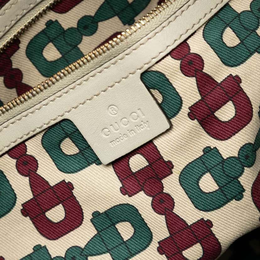 Gucci Large Guccissima Hysteria Satchel White Leather Good condition - Box View