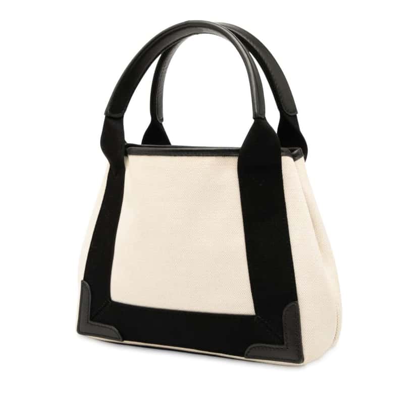 Balenciaga Canvas Navy Cabas XS White Canvas Good condition - Back View