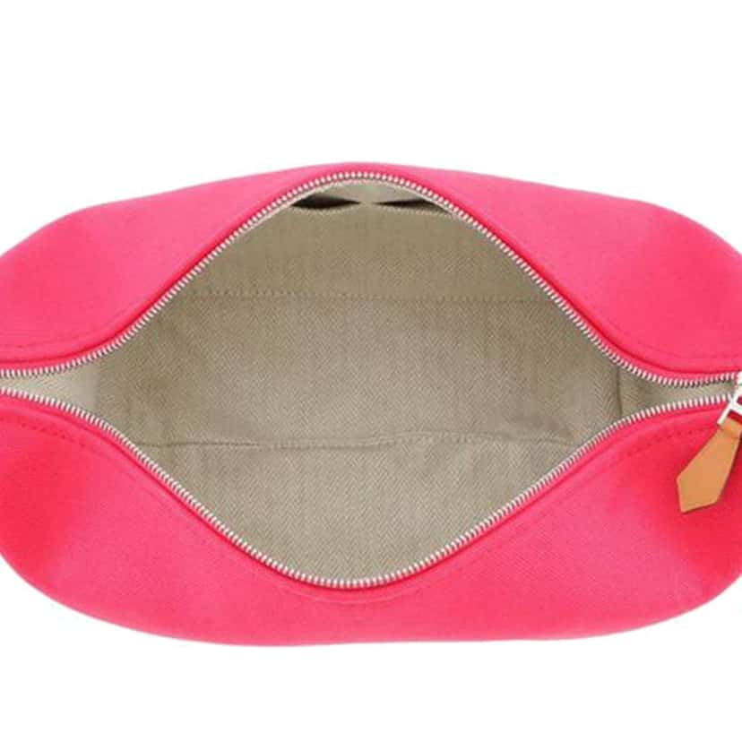 Hermès Small Toile Bride A Brac Case Pink Canvas Good condition - Model View