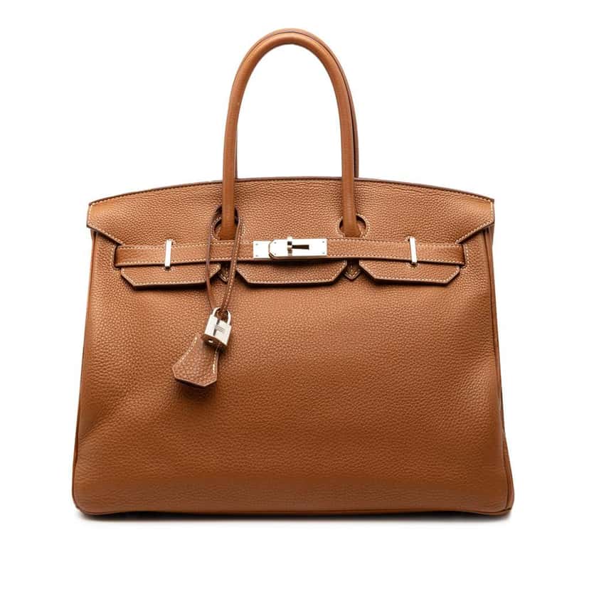 Hermès Togo Birkin Retourne 35 Brown Leather Good condition - Front View