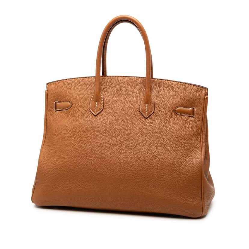 Hermès Togo Birkin Retourne 35 Brown Leather Good condition - Back View