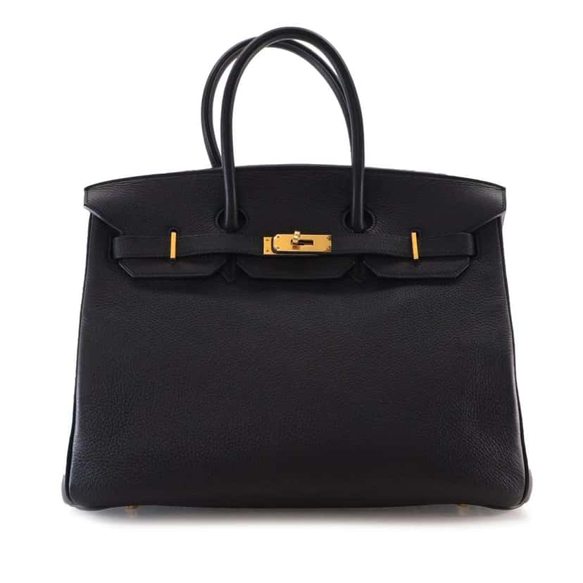Hermès Togo Birkin Retourne 35 Black Leather Good condition - Front View