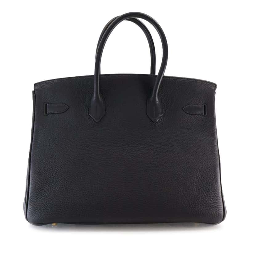 Hermès Togo Birkin Retourne 35 Black Leather Good condition - Back View