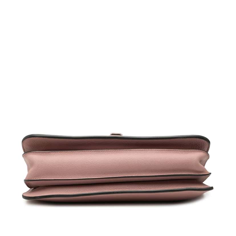 Gucci Pebbled Calfskin Soft Jackie Clutch Pink Leather Good condition - Inside View