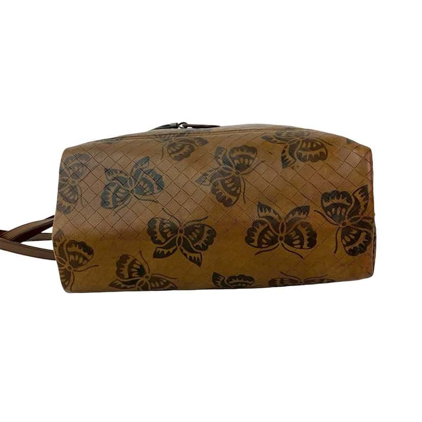 Bottega Veneta Nappa Intrecciomirage Butterfly Tote Brown Leather Good condition - Model View