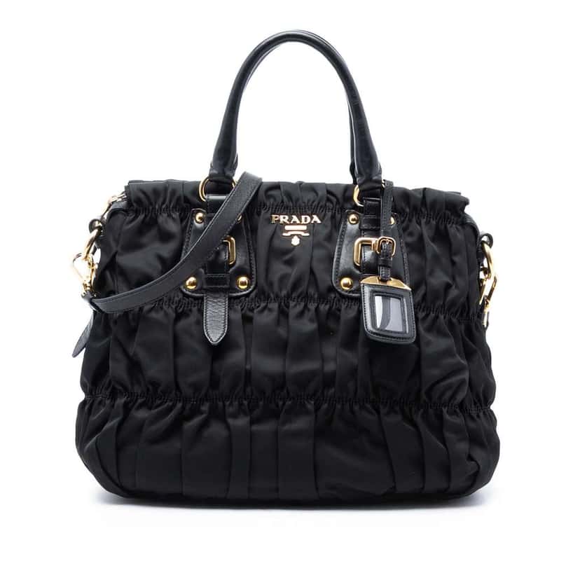 Prada Tessuto Gaufre Satchel Black Good condition - Front View