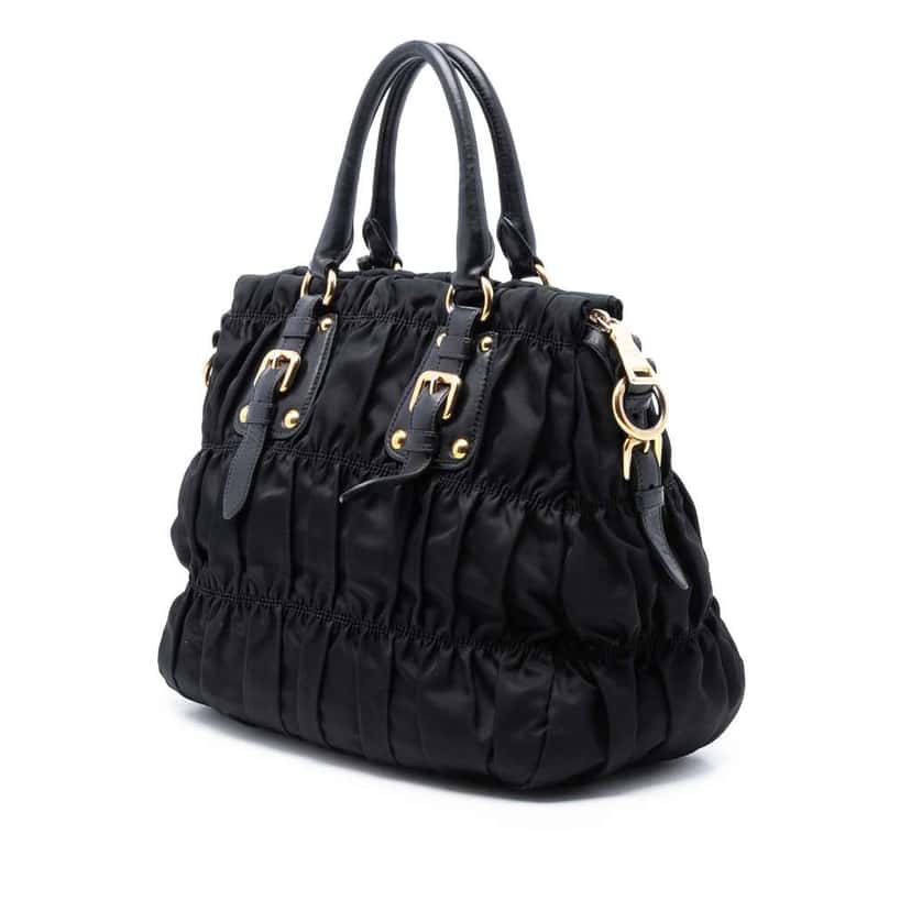 Prada Tessuto Gaufre Satchel Black Good condition - Back View