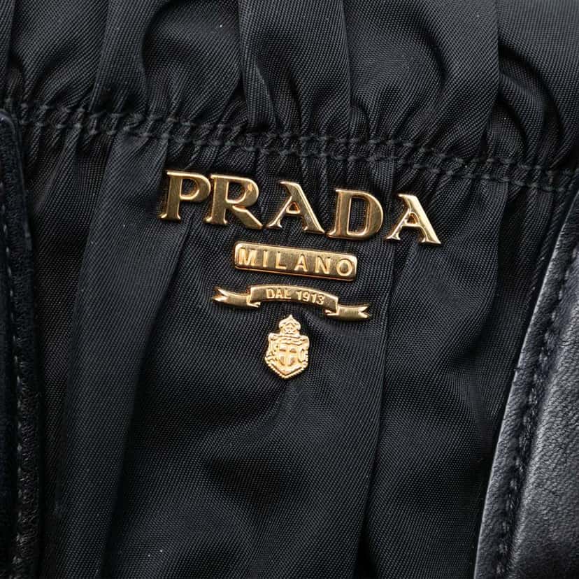 Prada Tessuto Gaufre Satchel Black Good condition - Box View
