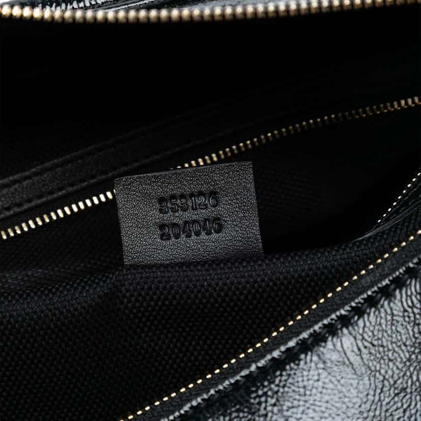 Gucci Patent Soho Chain Shoulder Bag Black Leather Good condition - Box View