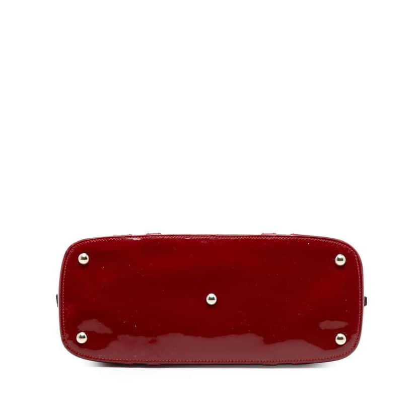 Gucci Medium Microguccissima Patent Nice Dome Satchel Red Leather Good condition - Inside View
