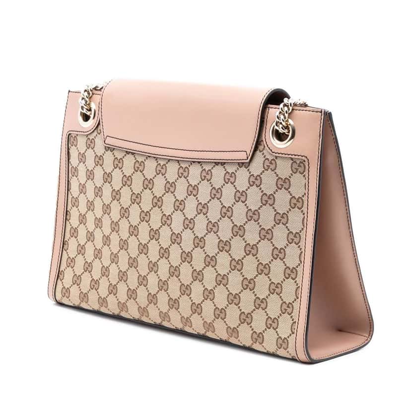 Gucci Large GG Canvas Emily Shoulder Bag Brown Canvas Good condition - Back View