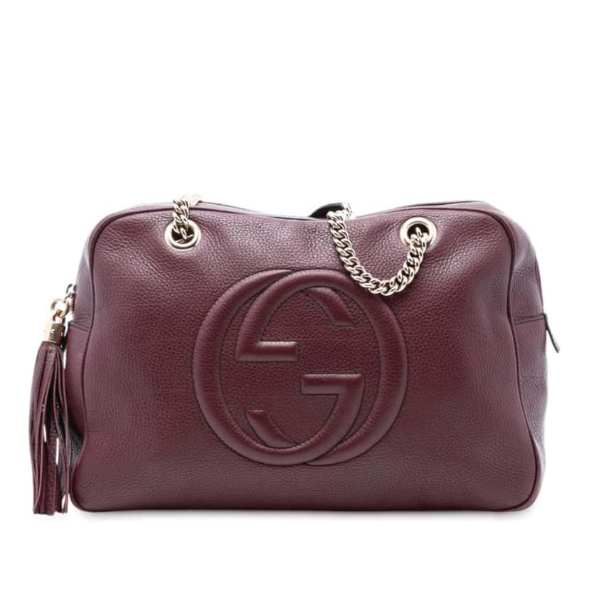 Gucci Leather Soho Chain Shoulder Red Leather Good condition - Front View