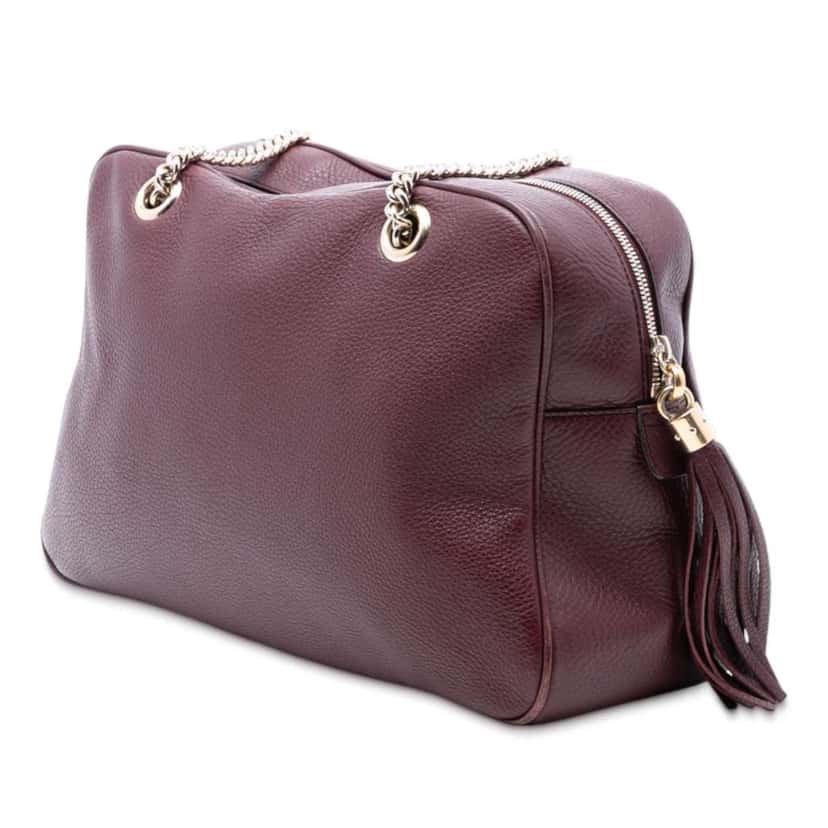 Gucci Leather Soho Chain Shoulder Red Leather Good condition - Back View