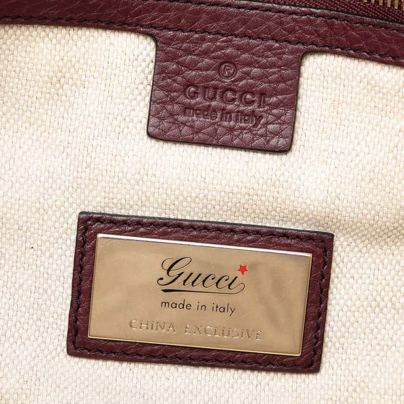 Gucci Leather Soho Chain Shoulder Red Leather Good condition - Box View