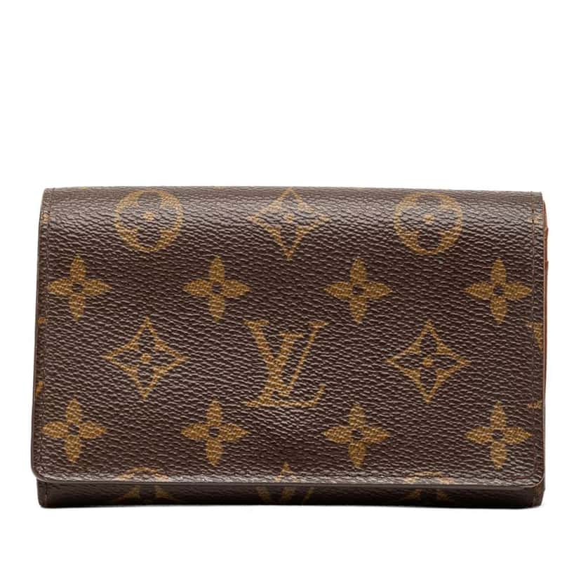 Louis Vuitton Monogram Porte Monnaie Billets Tresor Wallet Brown Good condition - Front View