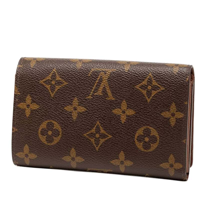 Louis Vuitton Monogram Porte Monnaie Billets Tresor Wallet Brown Good condition - Back View