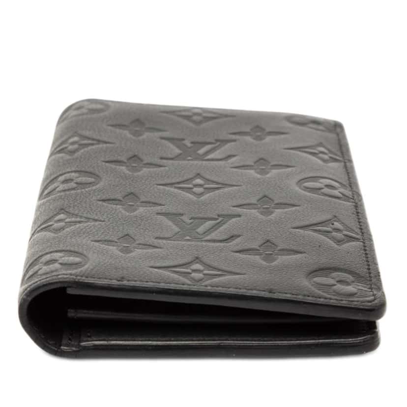 Louis Vuitton Monogram Shadow Brazza Black Leather Good condition - Inside View
