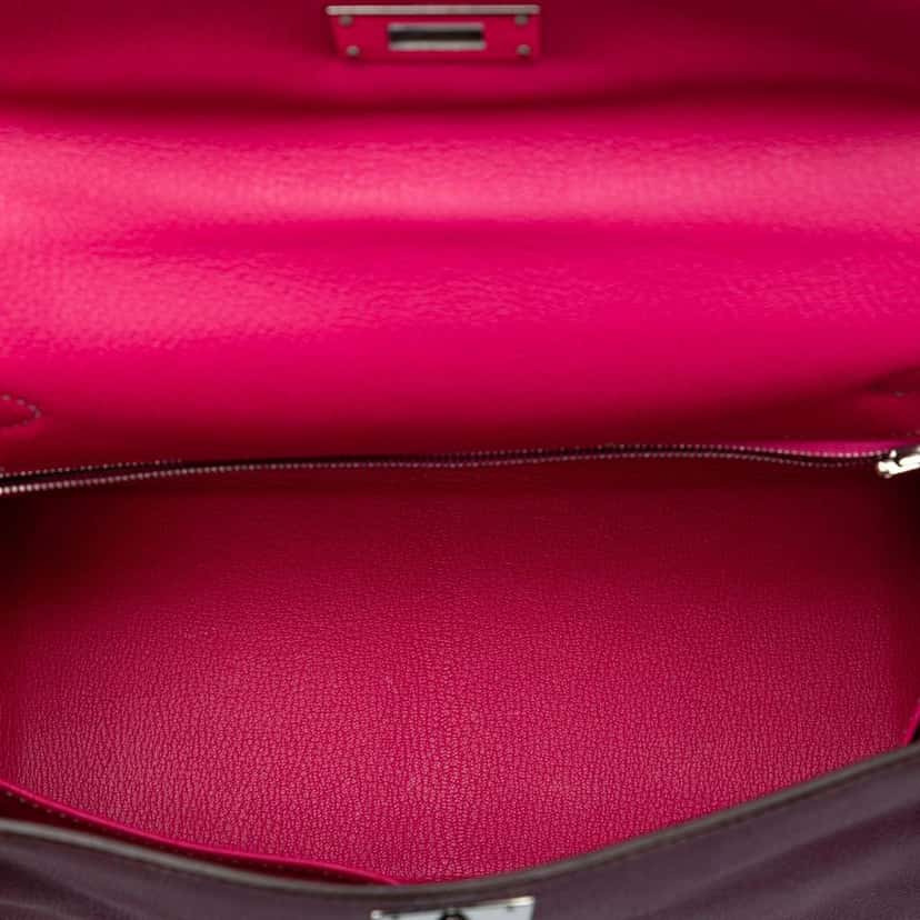 Hermès Epsom Candy Kelly II Retourne 28 Purple Leather Good condition - Model View