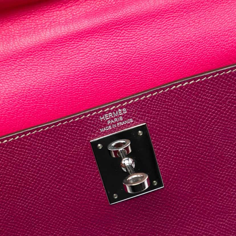 Hermès Epsom Candy Kelly II Retourne 28 Purple Leather Good condition - Box View