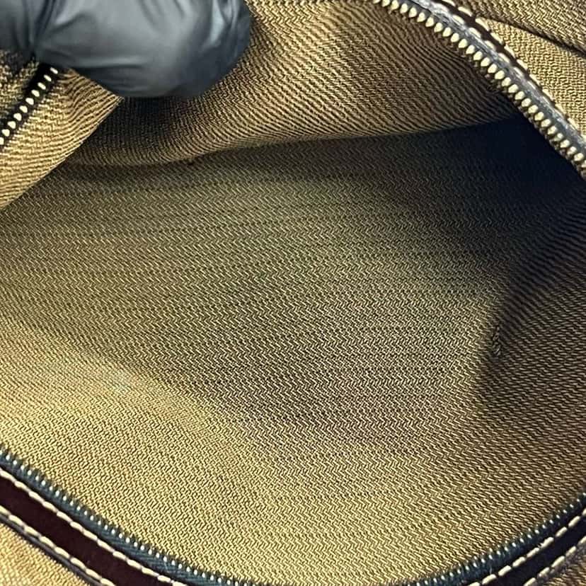 Fendi Small Zucca Canvas Twins Tote Brown Canvas Good condition - Inside View
