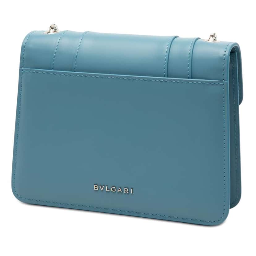 Bvlgari Leather Serpenti Forever Crossbody Blue Leather Good condition - Back View