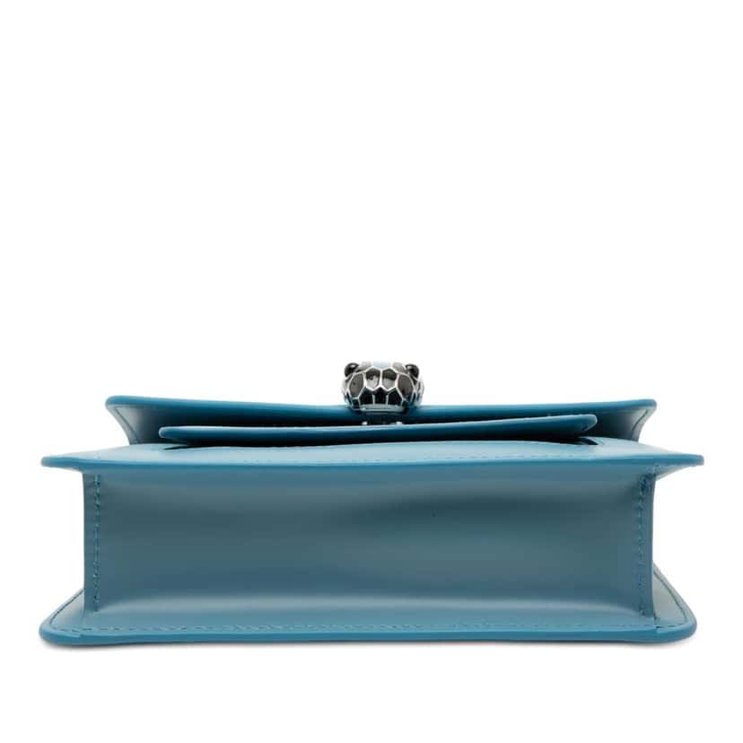 Bvlgari Leather Serpenti Forever Crossbody Blue Leather Good condition - Inside View