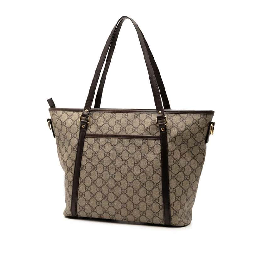 Gucci GG Supreme Joy Convertible Tote Brown Canvas Good condition - Back View