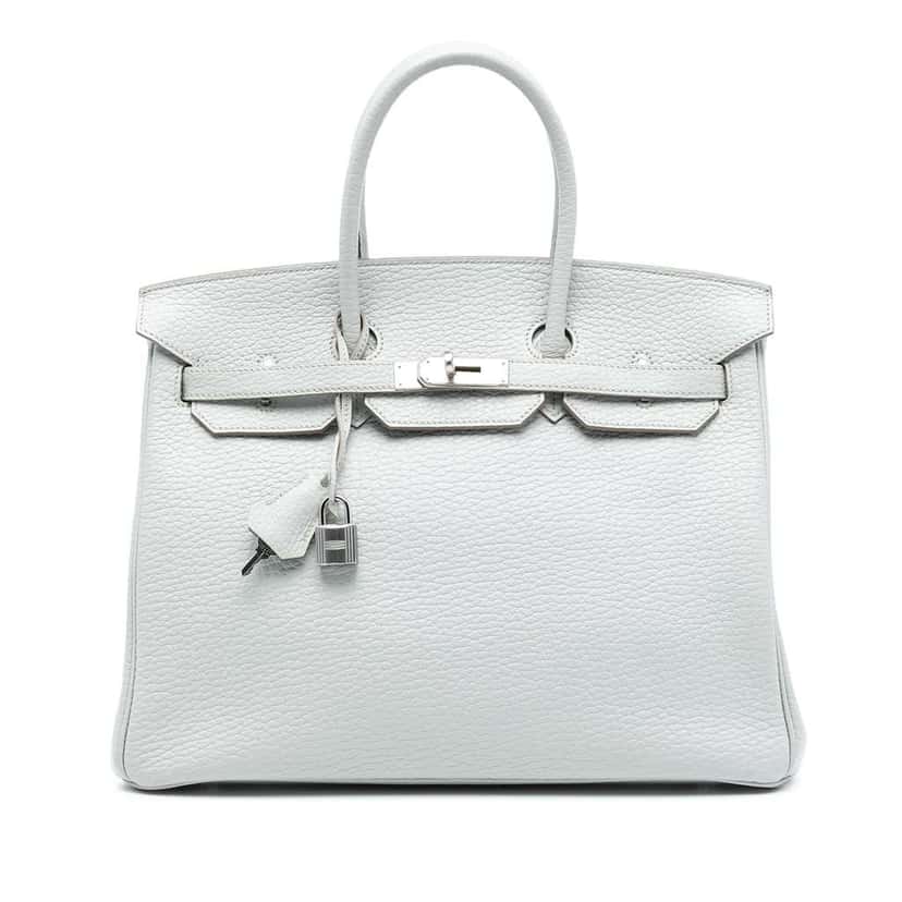 Hermès Togo Birkin Retourne 35 White Leather Good condition - Front View