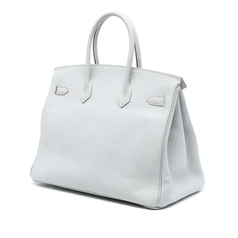 Hermès Togo Birkin Retourne 35 White Leather Good condition - Back View