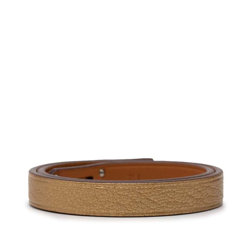 Hermès Chevre Mysore Mini Kelly Double Tour Bracelet T2 Gold Leather Good condition - Inside View