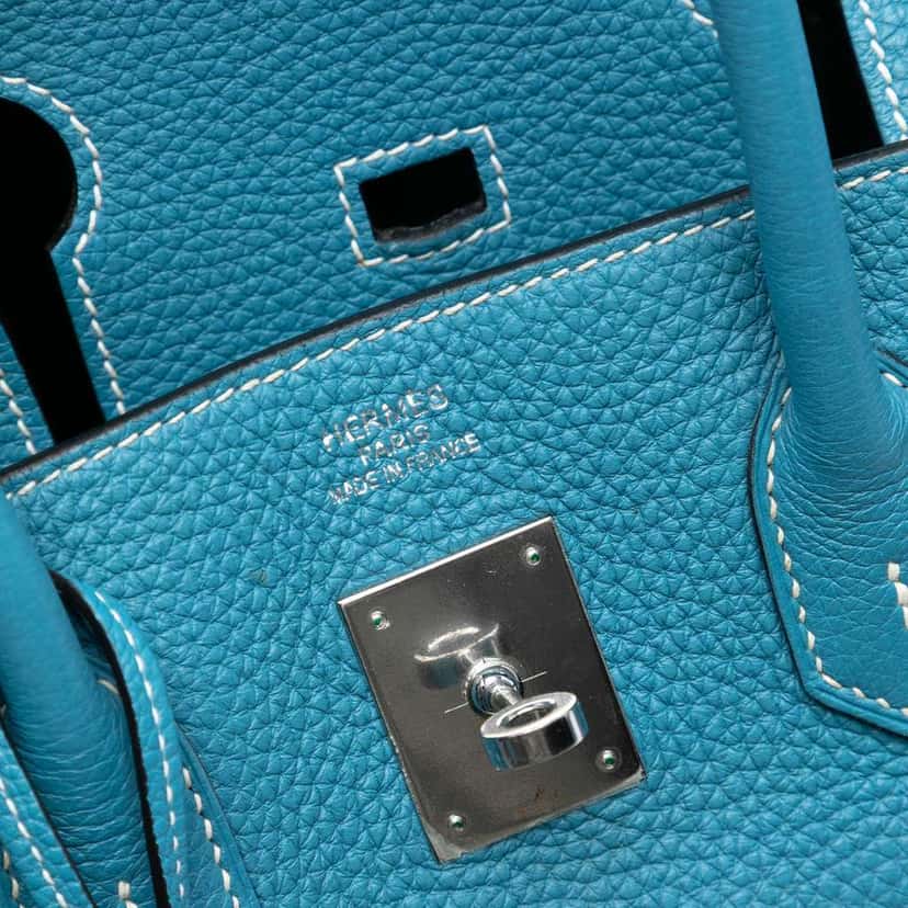 Hermès Togo Birkin Retourne 35 Blue Leather Good condition - Box View