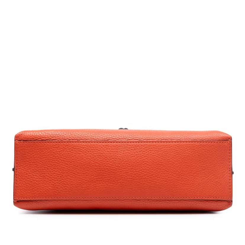 Gucci Small Leather Bamboo Daily Satchel Orange Leather Very good condition - Inside View