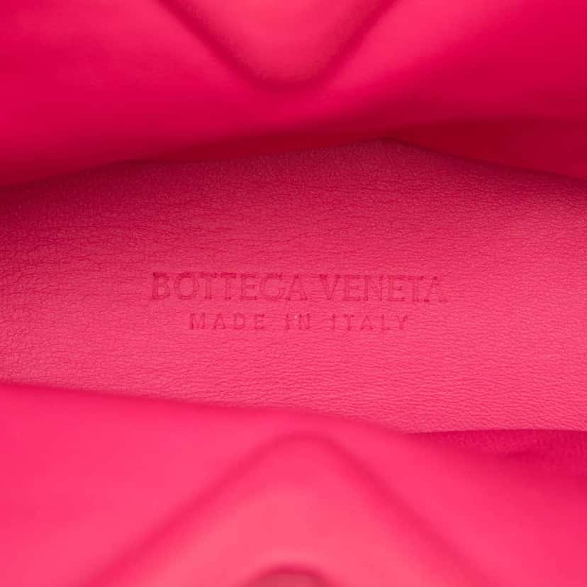 Bottega Veneta Small Boucle Curly Raffia The Point Triangle Satchel Pink Very good condition - Box View