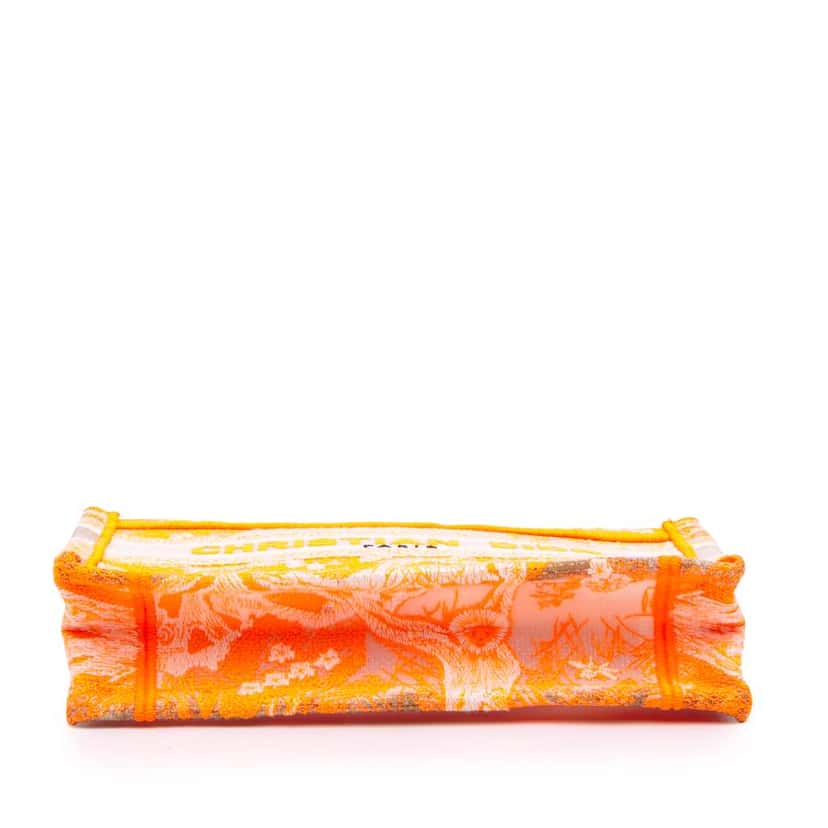 Dior Mini Canvas Embroidered Dioriviera Toile De Jouy Book Tote Orange Canvas Very good condition - Inside View