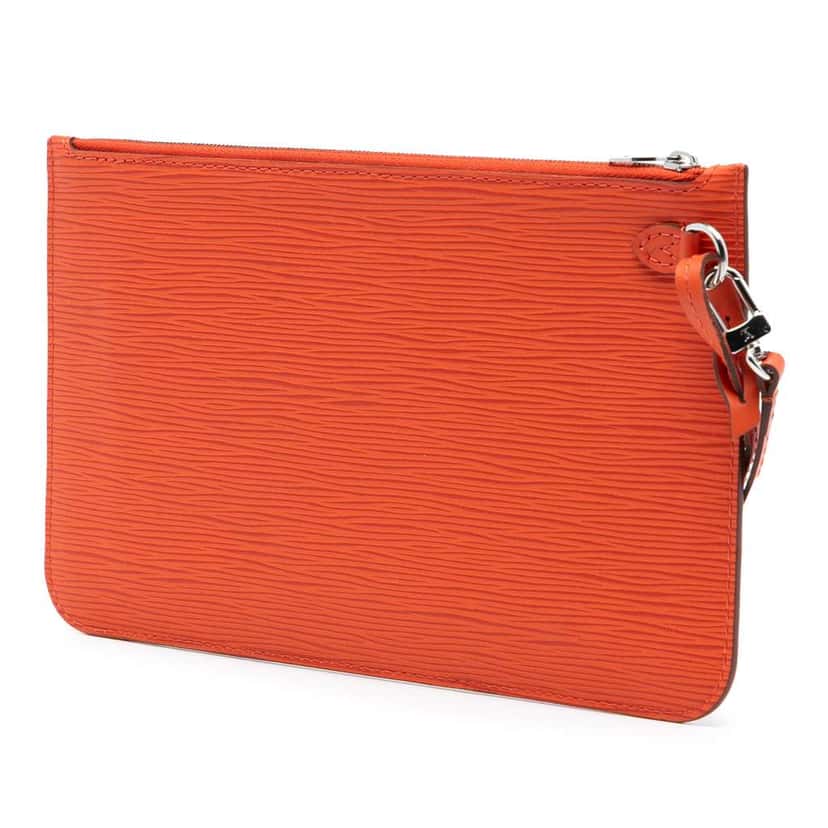 Louis Vuitton Epi Neverfull Pouch Orange Leather Very good condition - Back View