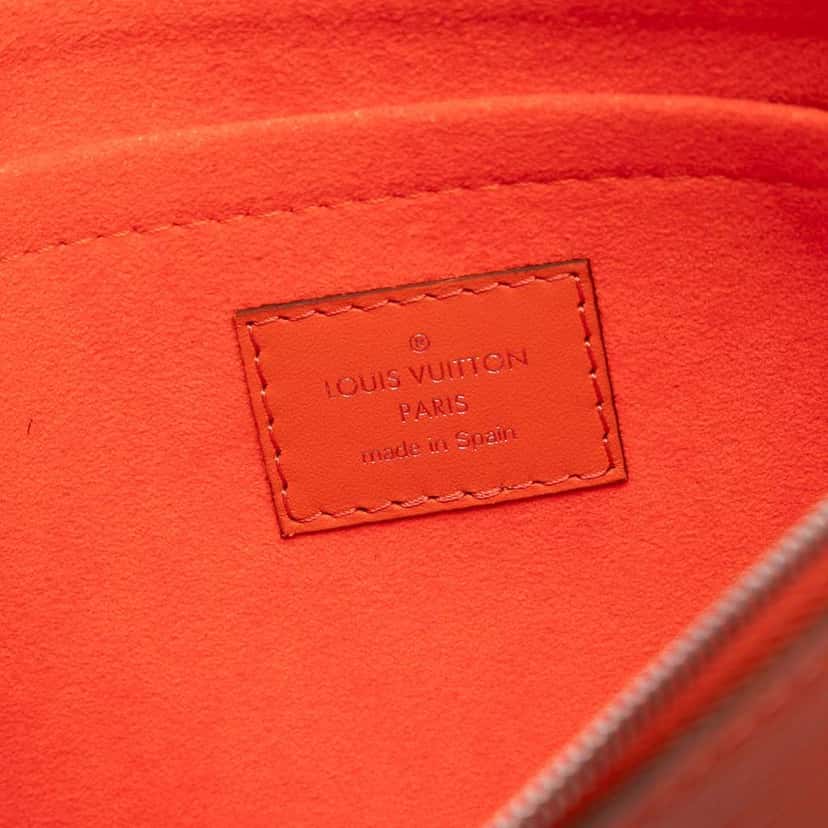 Louis Vuitton Epi Neverfull Pouch Orange Leather Very good condition - Box View