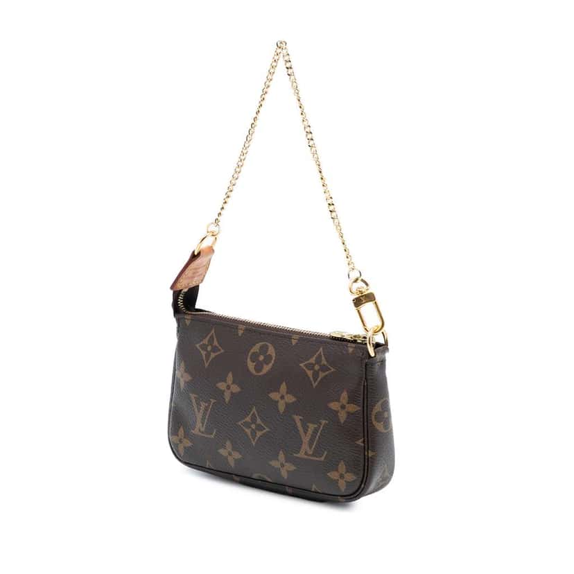 Louis Vuitton Monogram Mini Pochette Accessoires Brown Very good condition - Back View